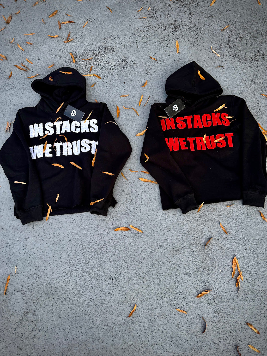 Cropped Distressed Embroidery Hoodie
