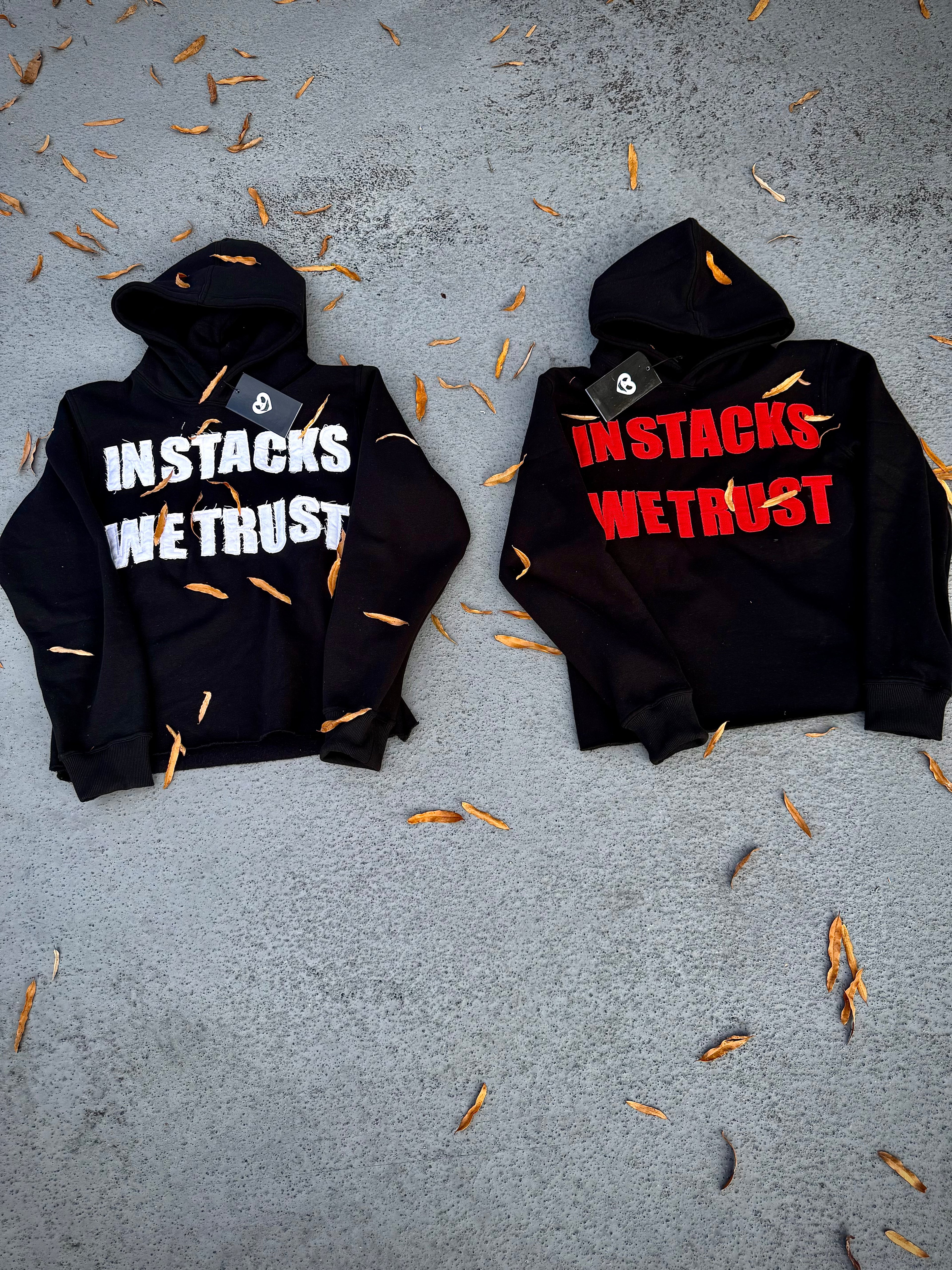 Cropped Distressed Embroidery Hoodie